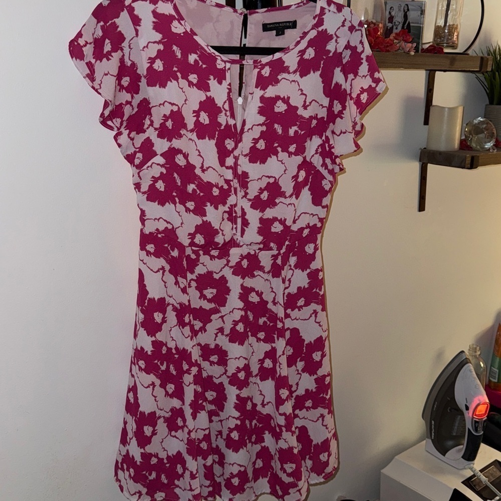 Banana Republic pink and White Striped Garment